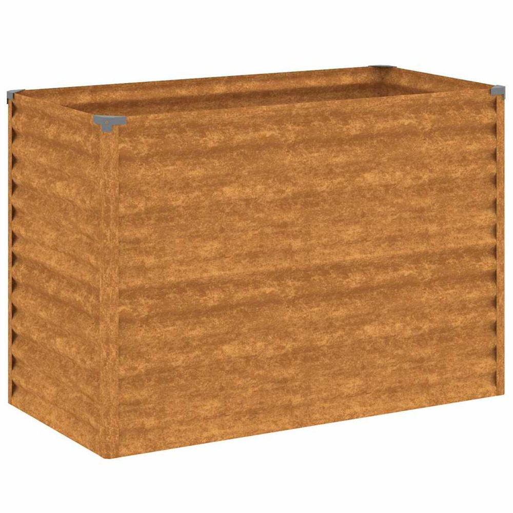 Jardinière surélevée 100x50x69 cm acier corten