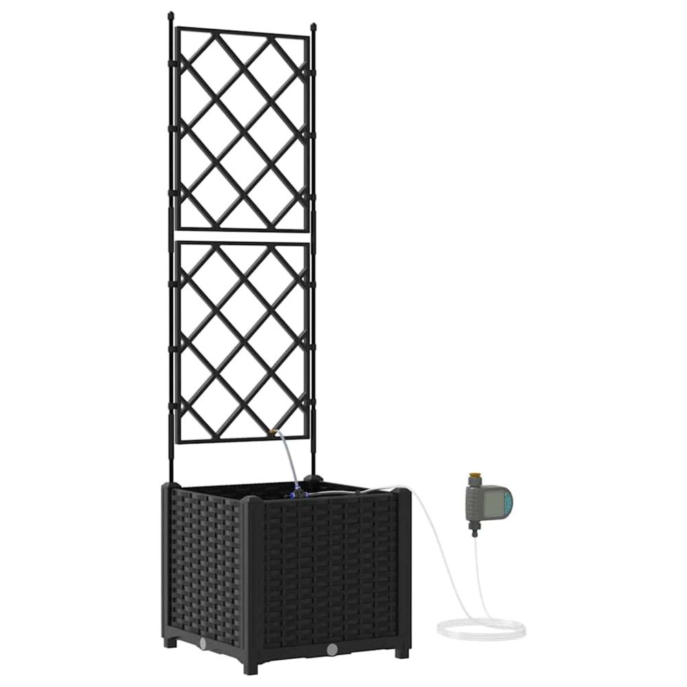 Cache-pot de jardin noir 40 x 40 x 142 cm pp