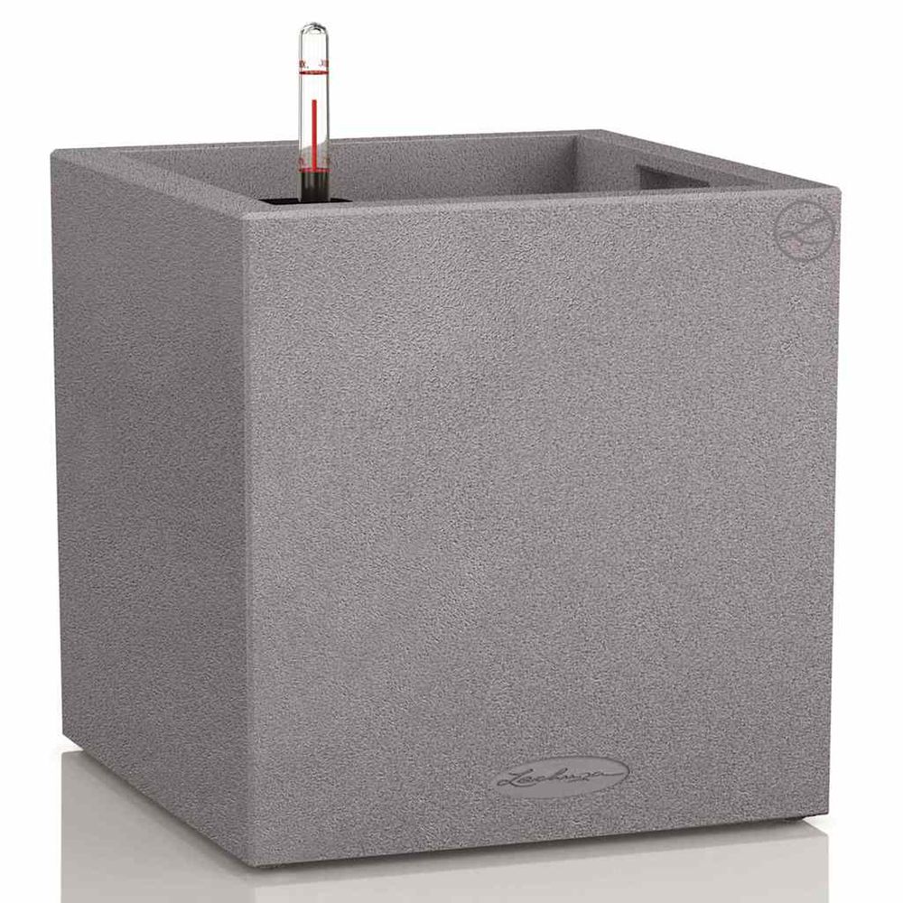 Jardinière d'extérieur canto color square 40 all-in-one gris 13720