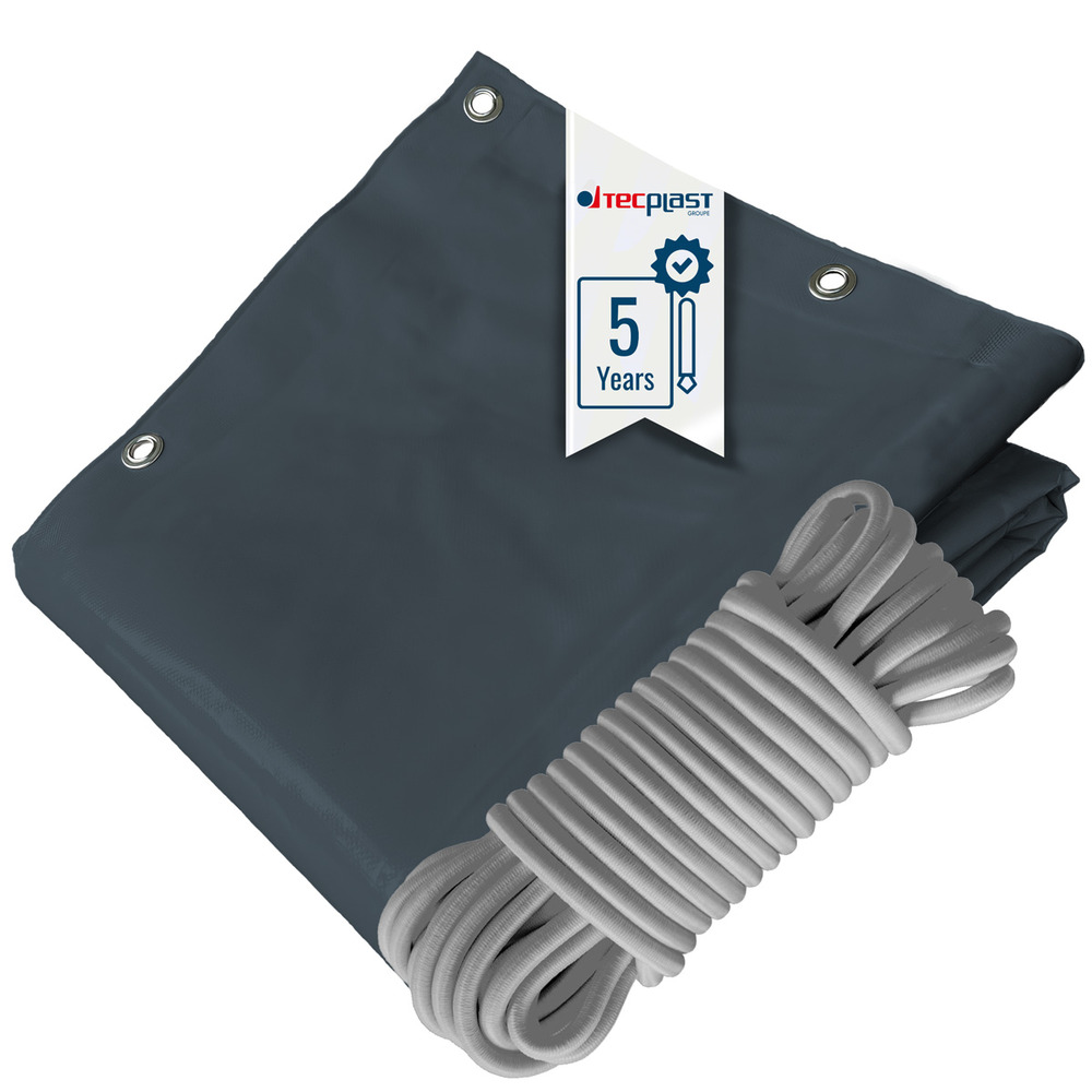 Pack toile pergola gris anthracite 3x4 m tecplast lp506pr + sandow gris 20m
