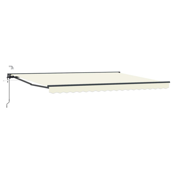 Auvent rétractable électrique crème et anthracite 4,5 × 3 m