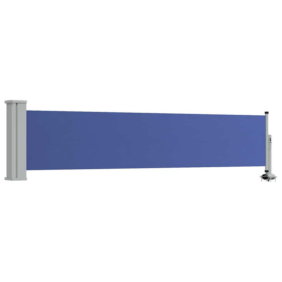 Auvent latéral rétractable de patio 60x300 cm bleu