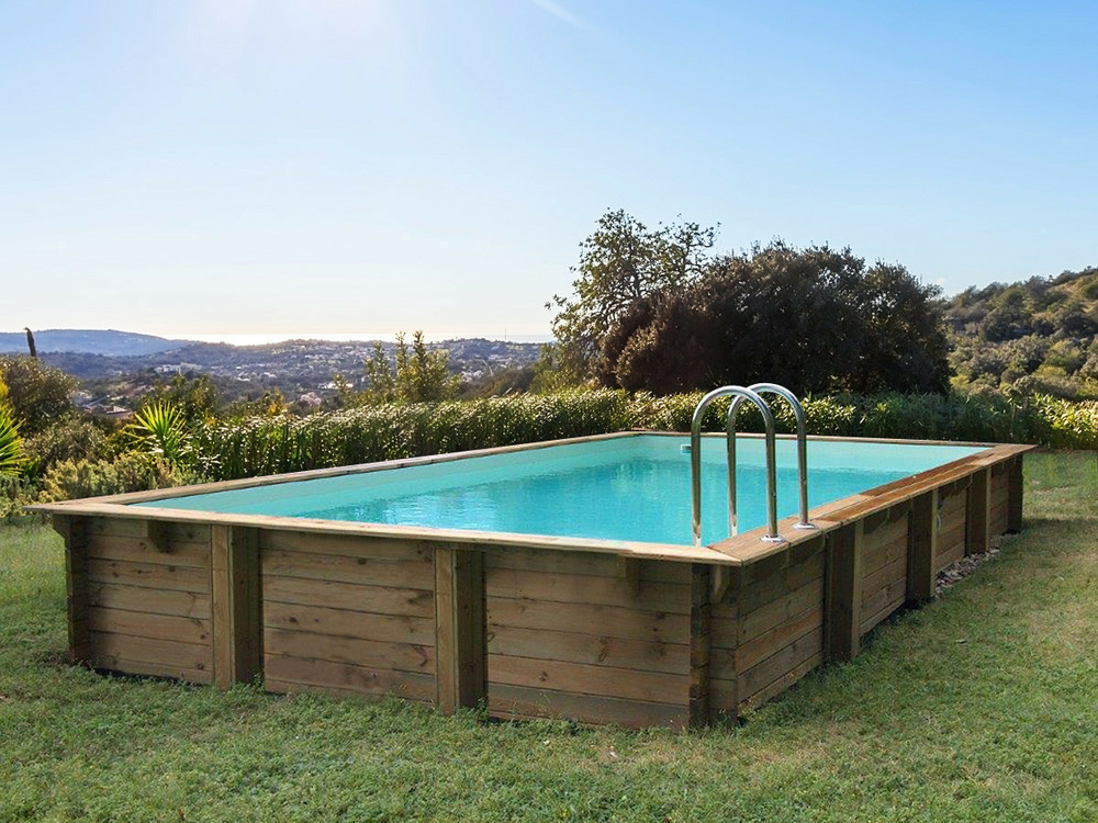 Piscine bois en kit rectangle Tampa - 7.20 x 4.20 x 1.44 m