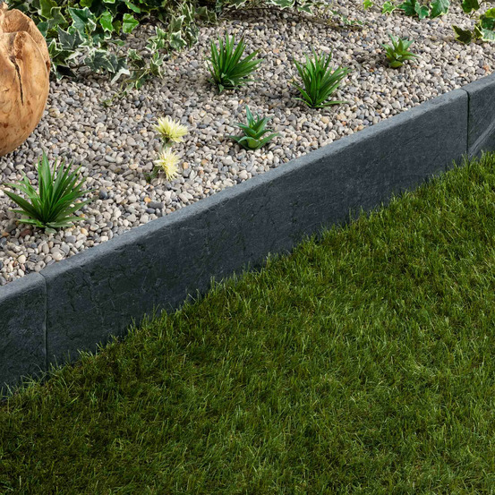 Bordure de jardin ardoise noire vieillie 100x30x3 cm (à l'unité) - ro'ma nature