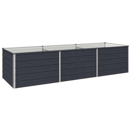 Jardin surélevé anthracite 240 x 80 x 55 cm