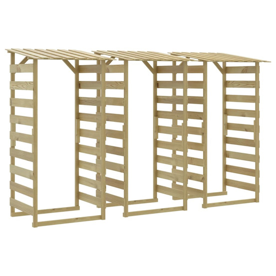 Pergolas avec toits 3 pcs 100x90x200 cm bois de pin imprégné