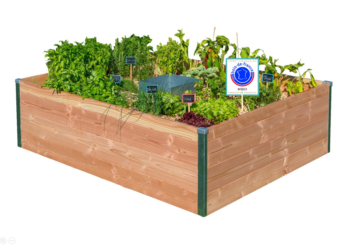 Keyhole garden médium - carré potager avec composteur intégré