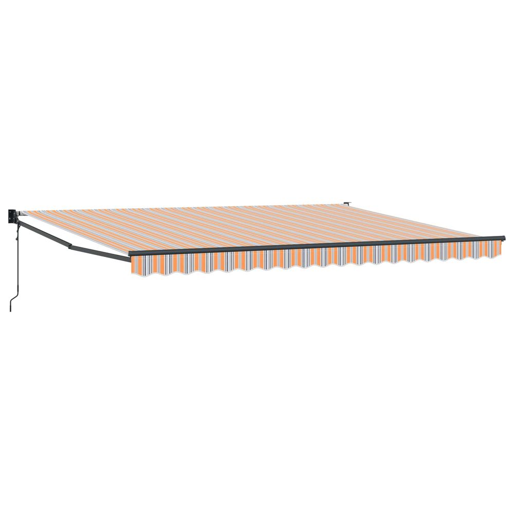 Auvent rétractable multicolore 450 × 300 cm polyester et métal