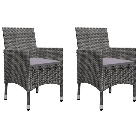 Ensemble à manger de jardin 5 pcs gris