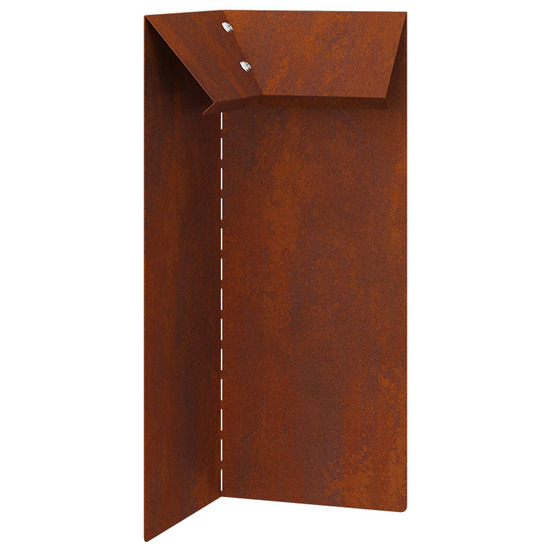 Clôture à escargots rouillé 10 x 10 x 25 cm