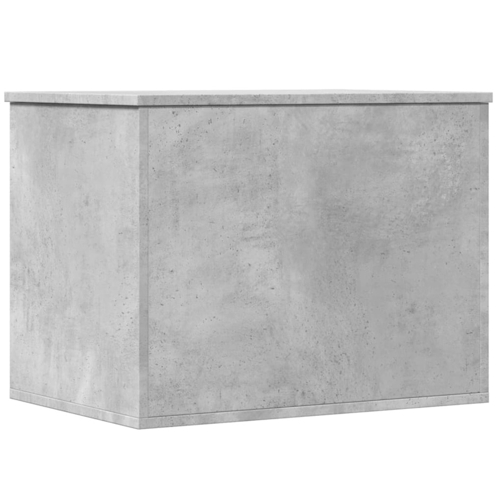 Boîte de rangement gris béton 60x42x46 cm bois d'ingénierie