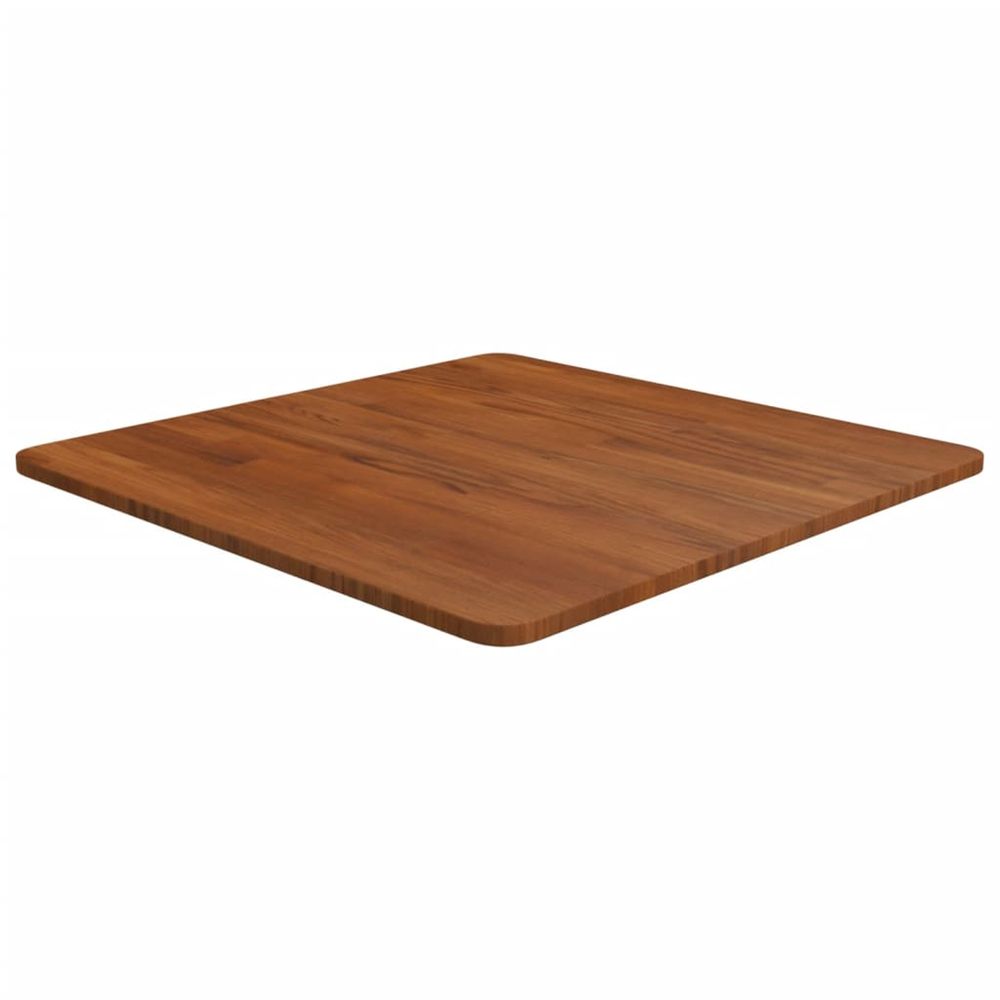 Dessus de table carré marron foncé60x60x1,5cm bois chêne traité