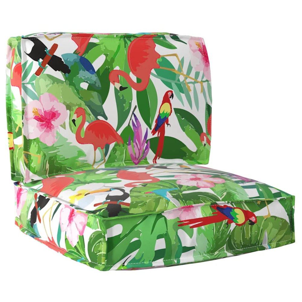 Set de coussins de palette 2 pcs jungle tropicale tissu oxford