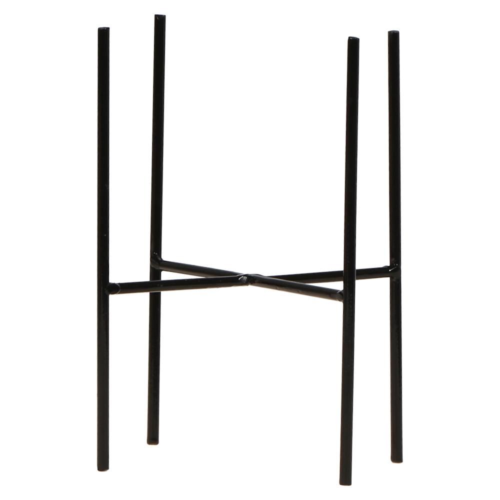 Support métallique noir pour plante d'intérieur