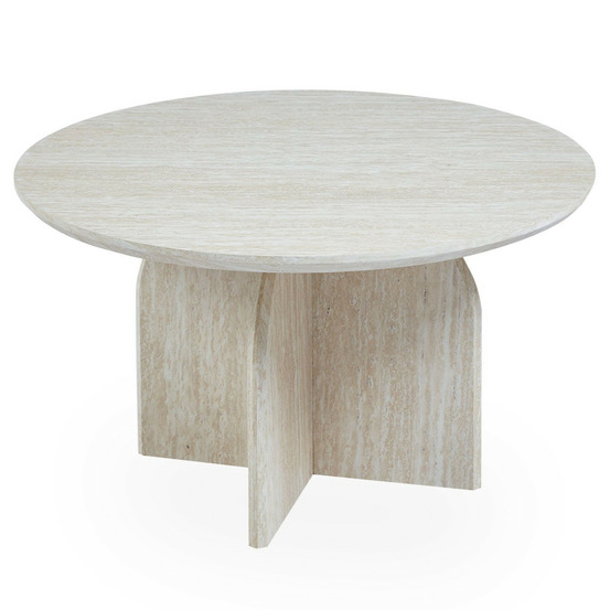 Table basse effet travertin