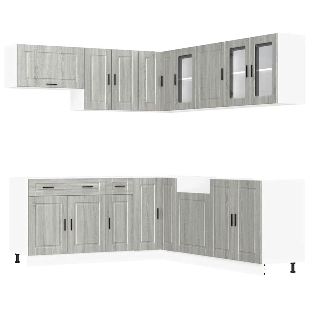 Ensemble d'armoires de cuisine 11 pcs porto bois d'ingénierie