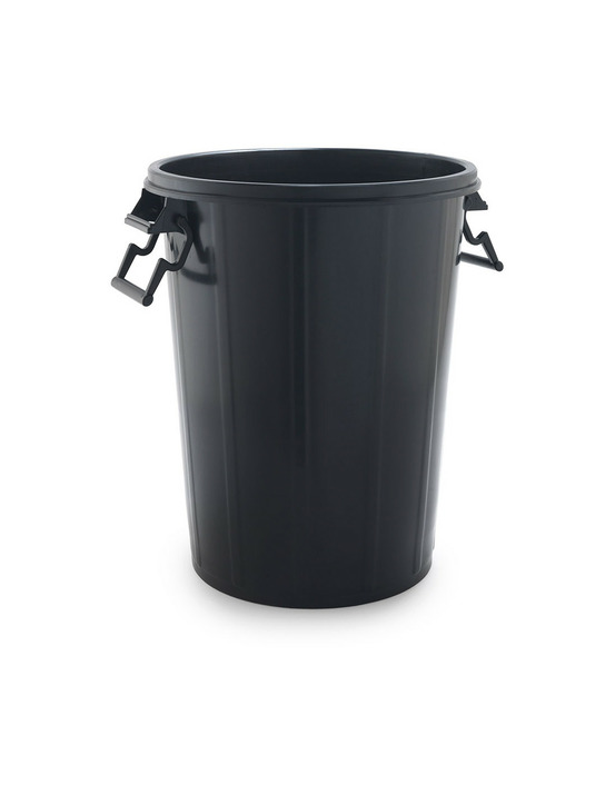 Poubelle couleur noire 100 litres sans couvercle sp berner