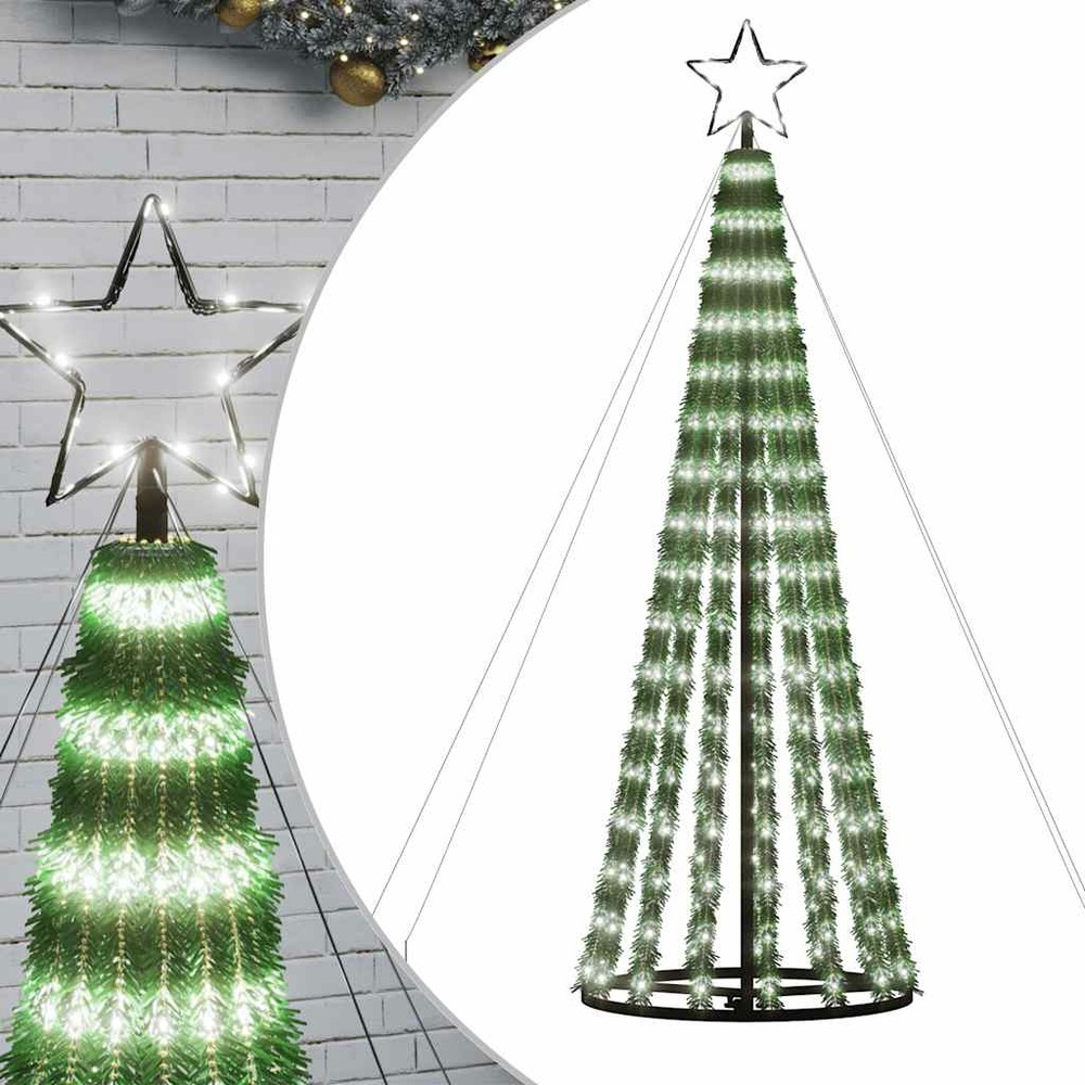 Sapin de noël à led 275 led blanc froid 180 cm