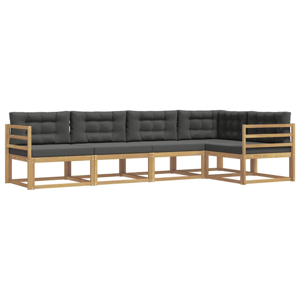 Ensemble de canapés d'extérieur 4 pc blanc et anthracite