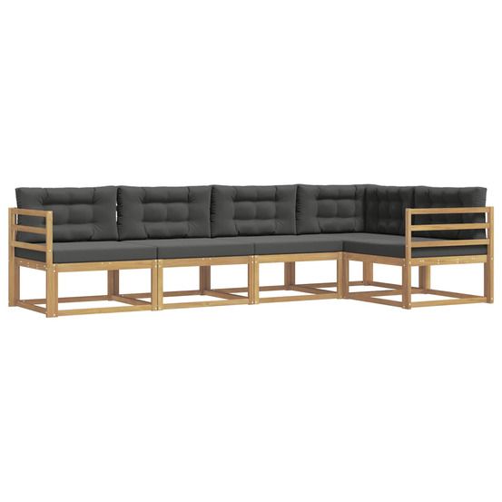Ensemble de canapés d'extérieur 4 pc blanc et anthracite