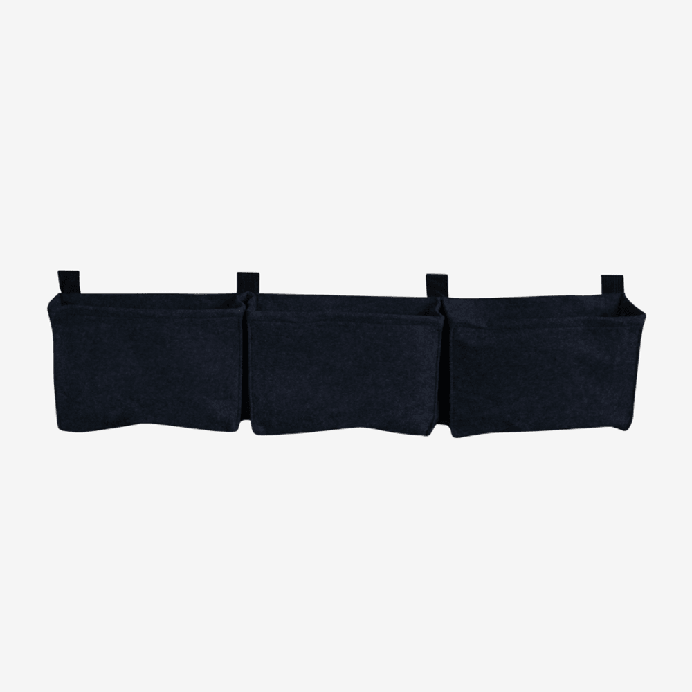 Balconniere noire geotextile 3 poches