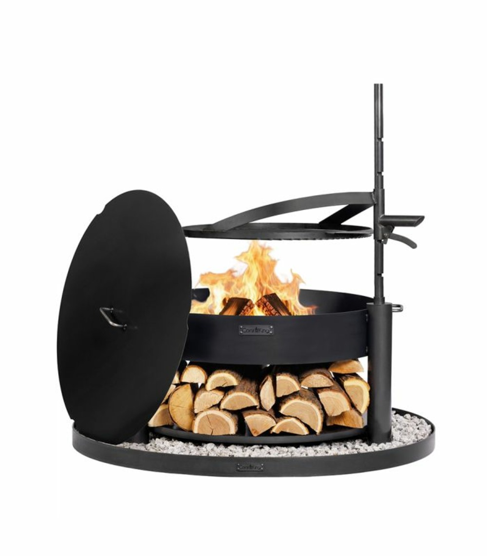 Braséro montana x 80cm grille réglable hauteur cookking pack-111000-1