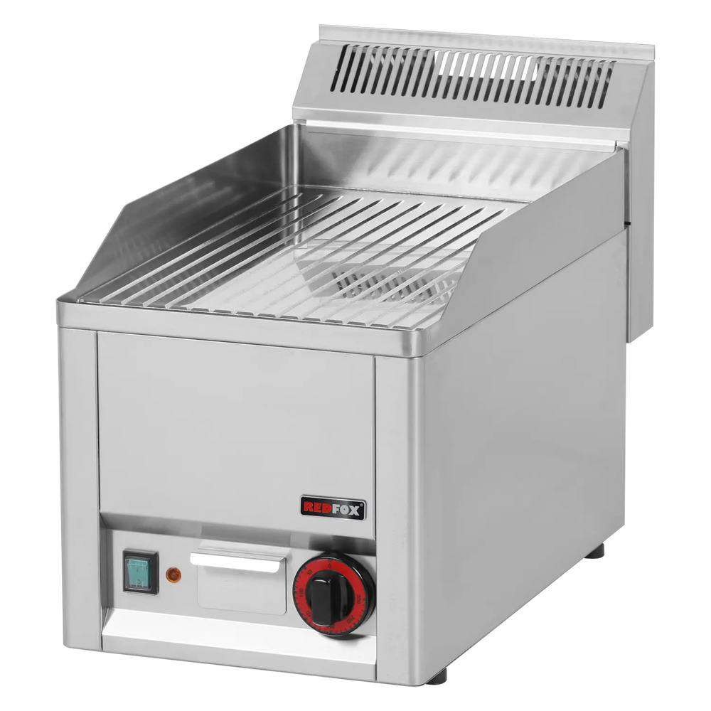 Plaque de cuisson 32x48 électrique chromée nervurée sans soubassement 230 v ftrc 30 el - redfox