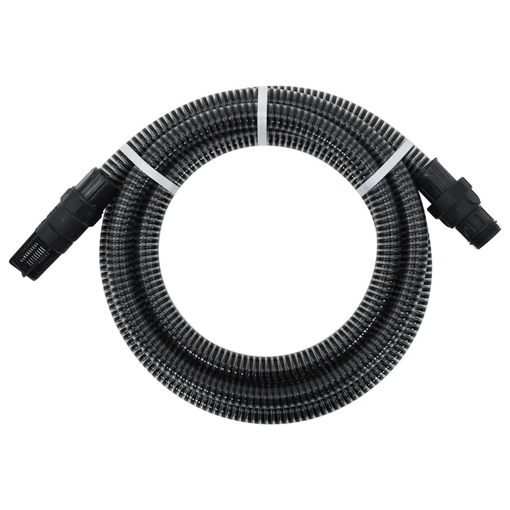 Tuyau d'aspiration avec raccords en pvc noir 1