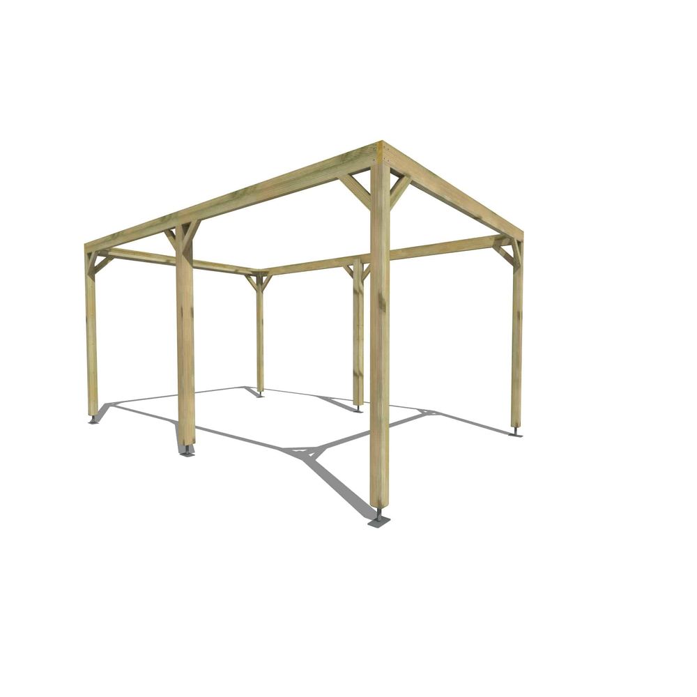 Pergola bois • 3m x 5m • indépendante • cadre simple • livraison comprise
