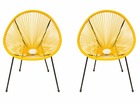 Lot de 2 fauteuils de jardin "ania" - jaune