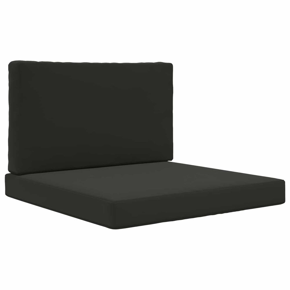 Coussin de canapé d'extérieur polyester noir 80 x 80 cm