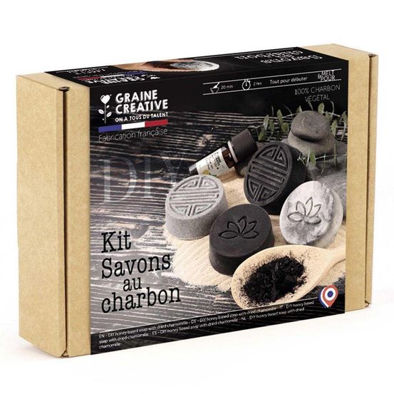 Kit de creation savon au charbon diy