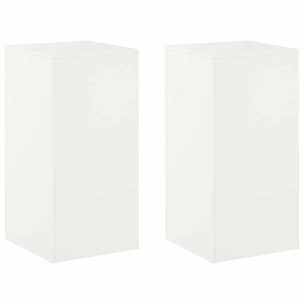 Support de plante 2 pcs blanc 40 x 40 x 80 cm acier