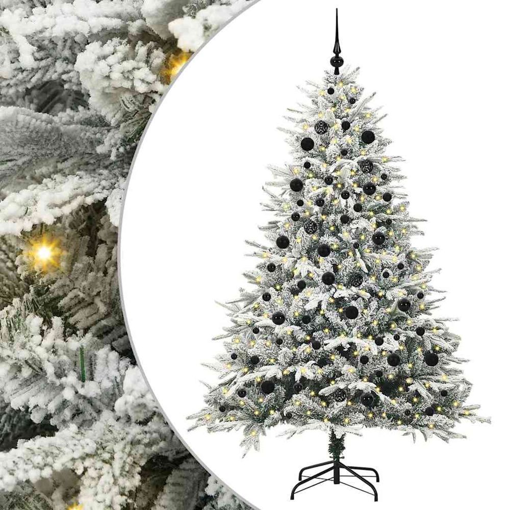 Arbre de noël artificiel pré-éclairé avec ensemble de boules