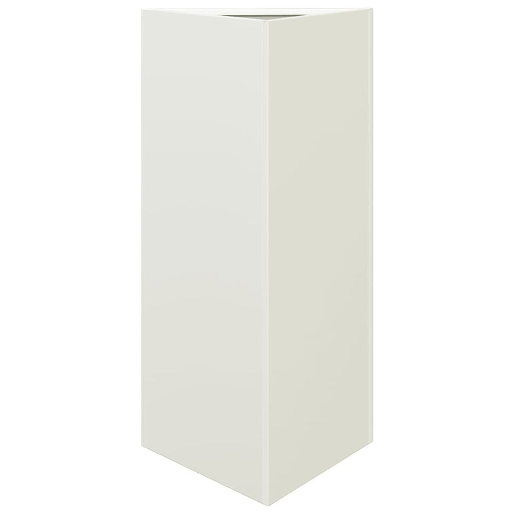 Jardinière d'extérieur blanc triangulaire 40x34,5x75 cm acier
