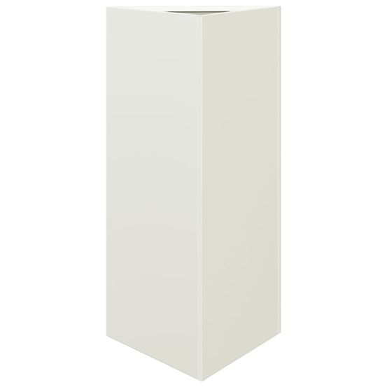Jardinière d'extérieur blanc triangulaire 40x34,5x75 cm acier