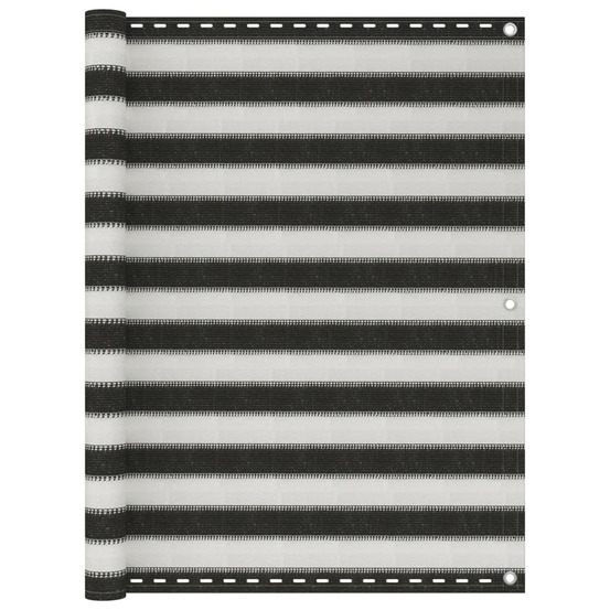 Écran de balcon pehd 120x400 cm anthracite et blanc