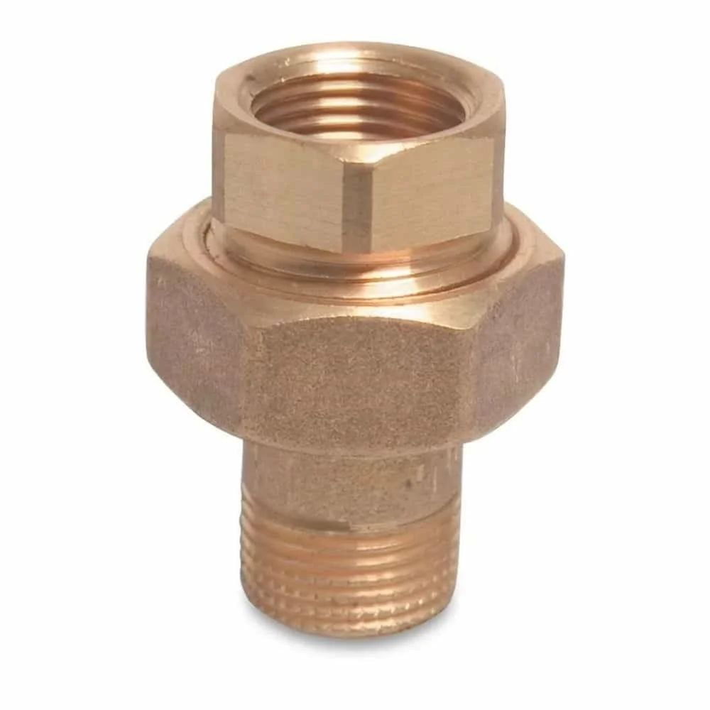 Raccord fileté en laiton pour radiateur 1/2' ig x 1/2' ag type étanchéité conique