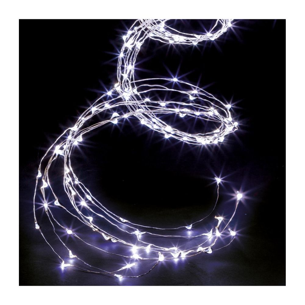 Guirlande lumineuse extérieur cascade 600 microled blanc froid 8 jeux de lumière