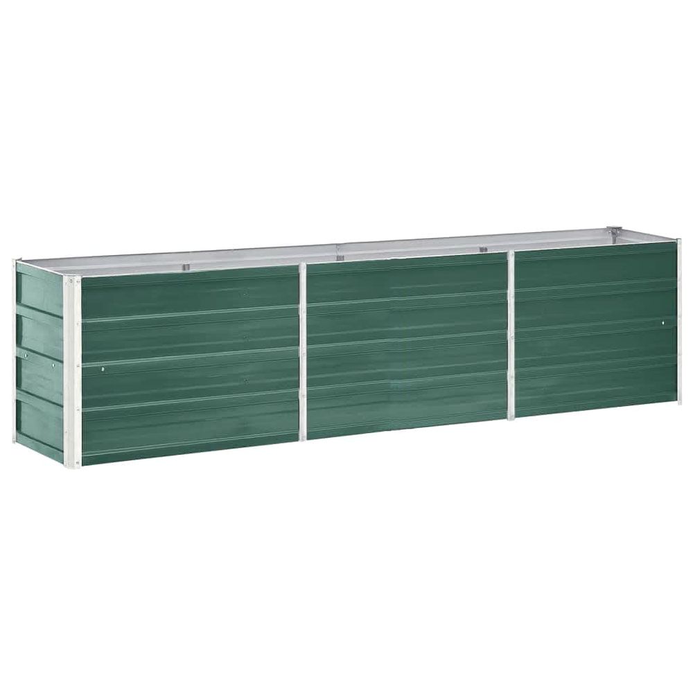 Lit surélevé de jardin acier galvanisé 240x40x45 cm vert