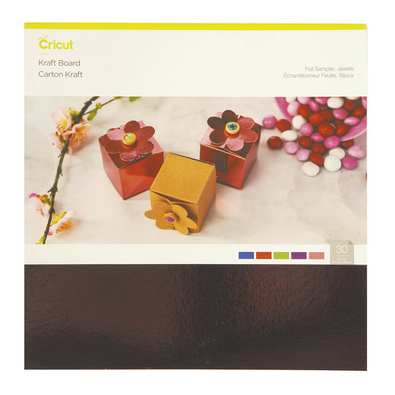 30 feuilles carton kraft couleurs métallisées 30,5 cm - cricut