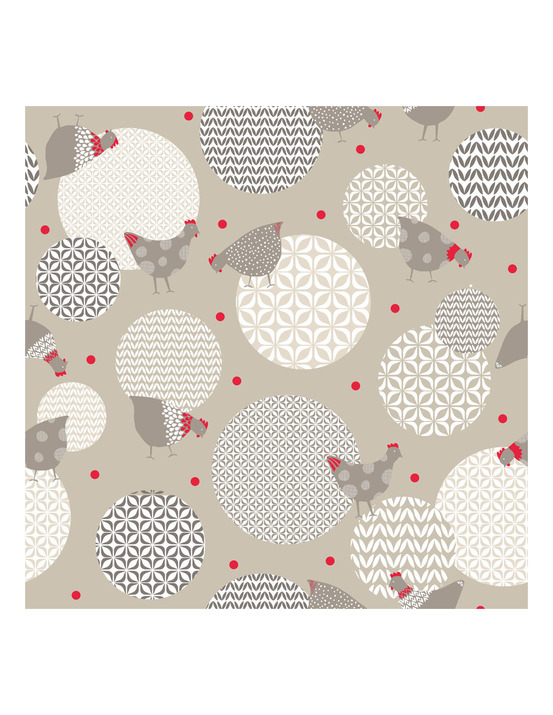 Toile cirée déco 140cmx20ml picotti beige - access deco