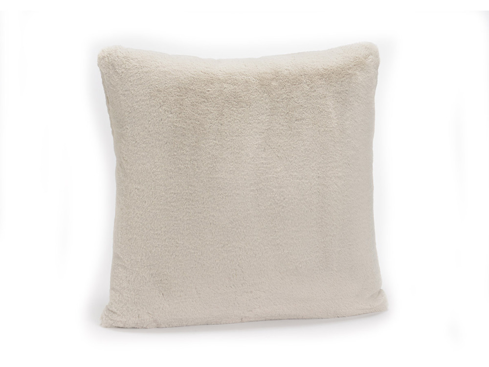 Coussin luxe gris claire 50 x 50 cm