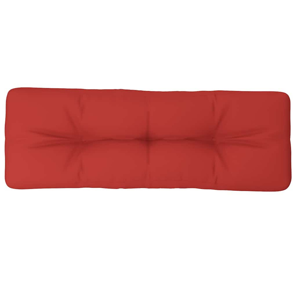 Coussin de palette rouge 120x40x12 cm tissu