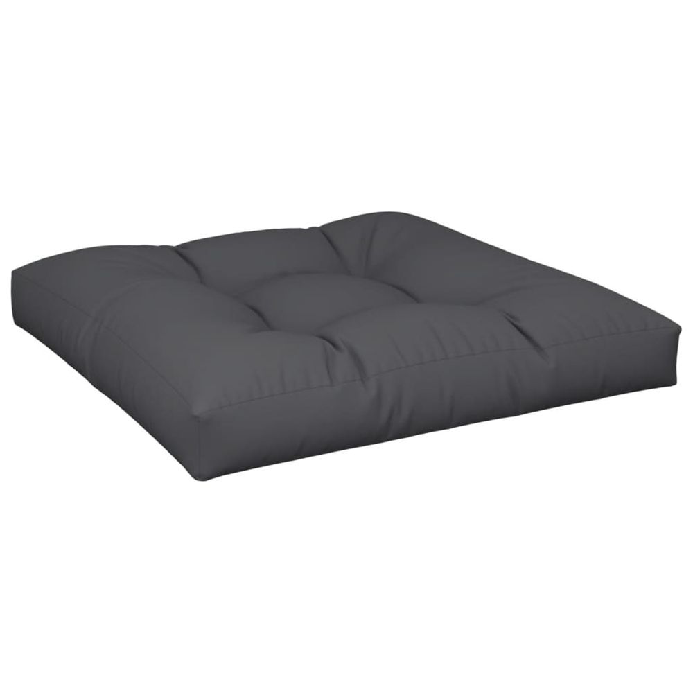 Coussin de palette noir 80x80x12 cm tissu