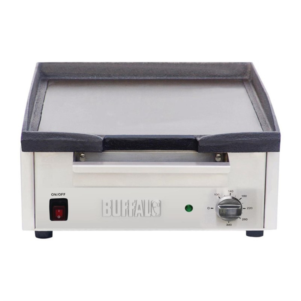 Plancha electrique professionnelle de comptoir - 2 zones 2,8 kw - buffalo