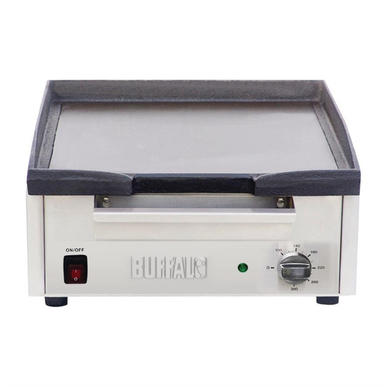 Plancha electrique professionnelle de comptoir - 2 zones 2,8 kw - buffalo