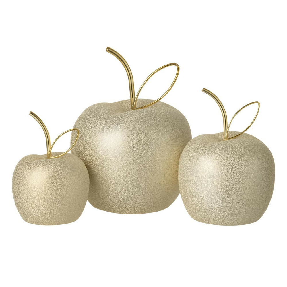 Lot de 3 pommes déco 