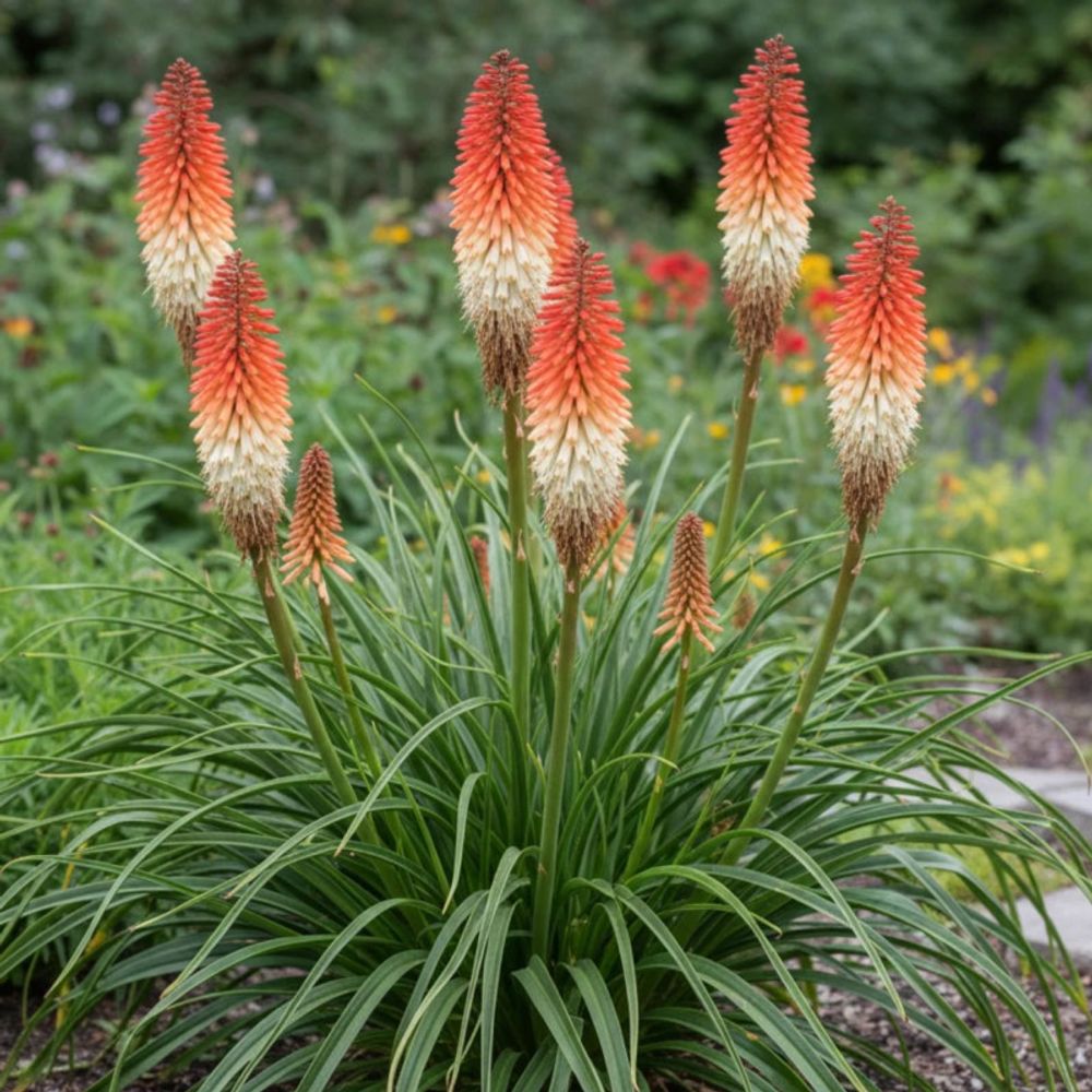 Kniphofia, tison de satan orange vanilla popsicle® lot de 9 godets