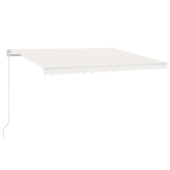 Auvent rétractable crème 450 × 350 cm polyester et aluminium